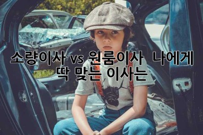 소량이사 vs 원룸이사 🤔 나에게 딱 맞는 이사는? 🚚💨
