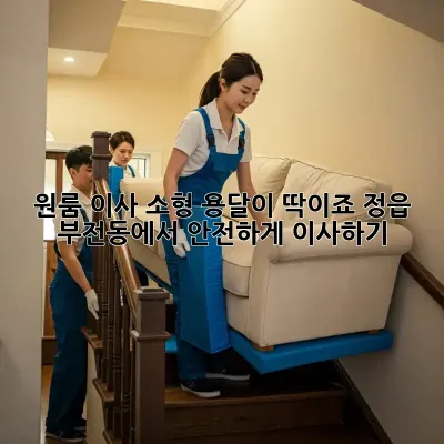 원룸 이사? 소형 용달이 딱이죠! 정읍 부전동에서 안전하게 이사하기