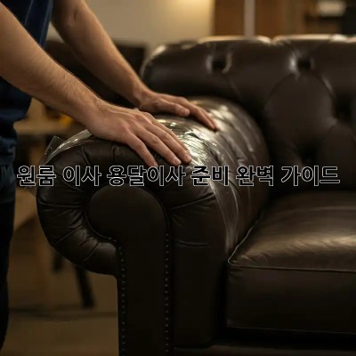 원룸 이사? 용달이사 준비 완벽 가이드!