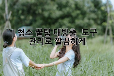 청소, 꿀팁 대방출! ✨ 도구 관리로 깔끔하게!