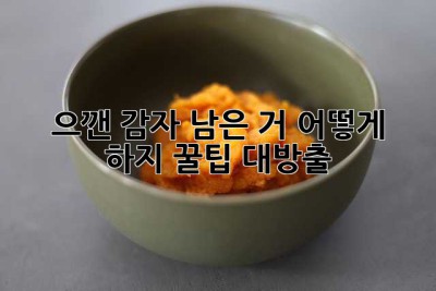 으깬 감자, 남은 거 어떻게 하지? 꿀팁 대방출! ✨