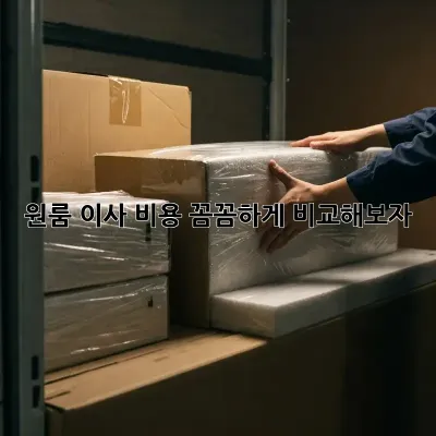 원룸 이사, 비용 꼼꼼하게 비교해보자!
