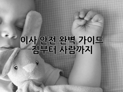 📦 이사 안전 완벽 가이드: 짐부터 사람까지! 🏡