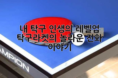 내 탁구 인생의 레벨업: 탁구라켓의 놀라운 진화 이야기