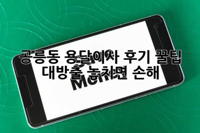 🚚💨 공릉동 용달이사 후기: 꿀팁 대방출! 놓치면 손해 💯